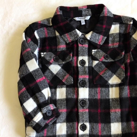 george black plaid shacket 3T toddler boys - Picture 3 of 5